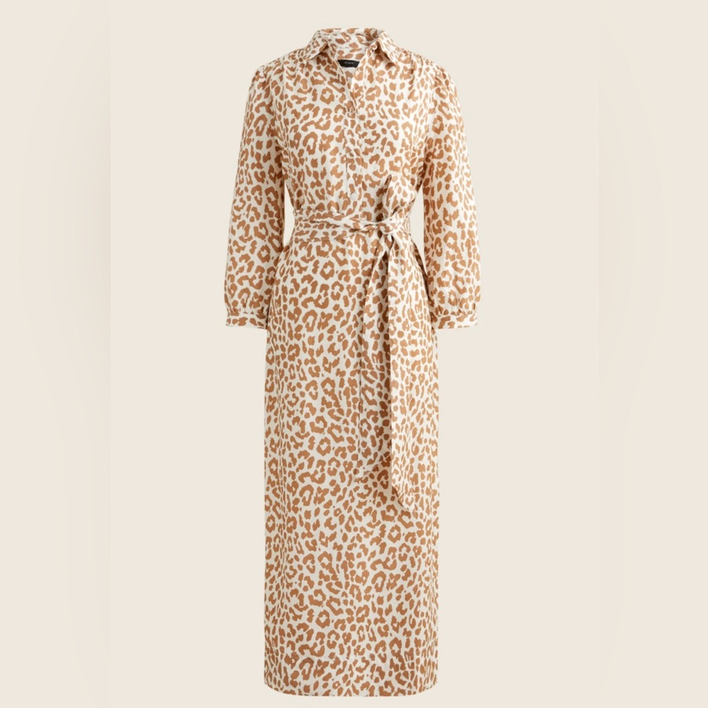 J. crew leopard shirt dress